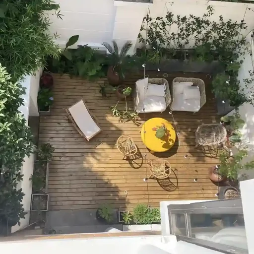 Aménagement d'une terrasse de 20m2 en ville